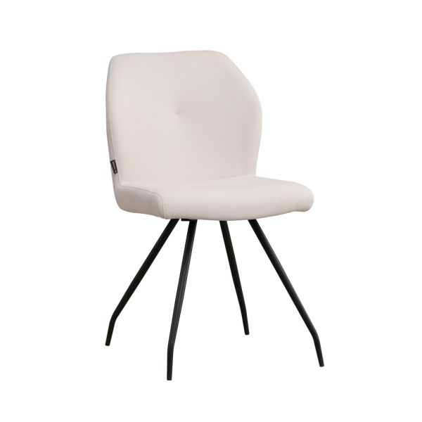 Kyra 1R, Stuhl, Gestell schwarz, Bezug beige (02)