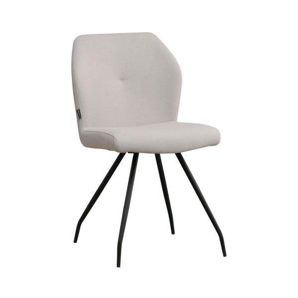 Kyra 1R, Stuhl, Gestell schwarz, Bezug grau (02)
