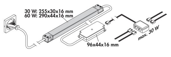 LED Konverter RGB, 30 Watt