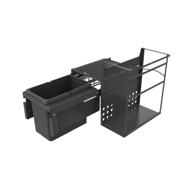 Cox® Base Q+ 360 S/370-1, Abfallsammler für Frontauszüge, anthrazit, H 360 mm 8013378