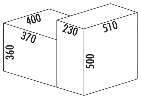 Cox® Base Q+ 360 S/370-1, Abfallsammler für Frontauszüge, anthrazit, H 360 mm 8013378