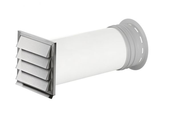 P-Klima-E 150 Mauerkasten, weiß, Edelstahl