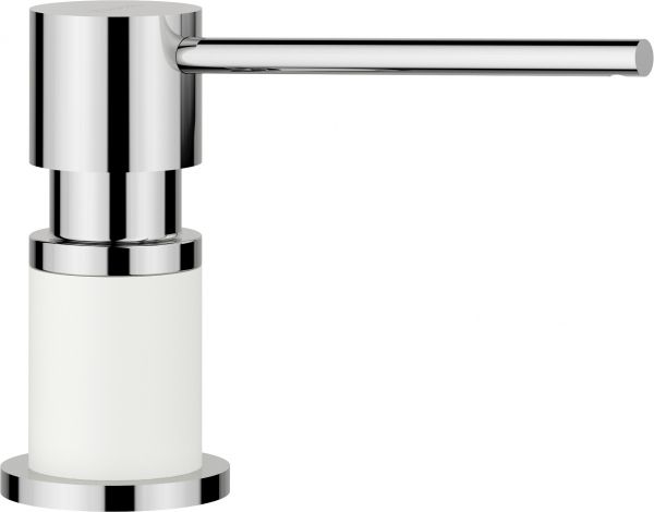 BLANCO LATO Spülmittelspender silgranitweiß/chrom 525814