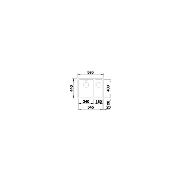 BLANCO ANDANO 340/180-U Hauptbecken rechts