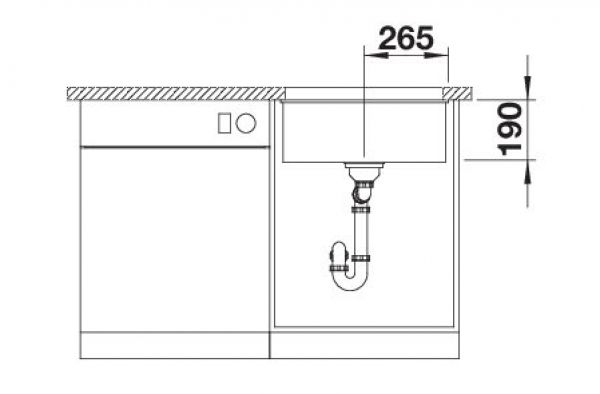 BLANCO ROTAN 500-U weiß 523076