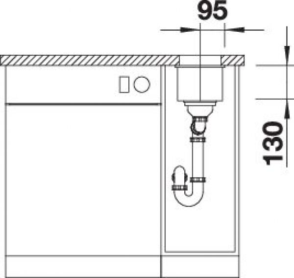 BLANCO SUBLINE 160-U softweiß 526802