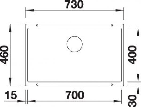BLANCO SUBLINE 700-U für Farbige Komponenten schwarz 527802
