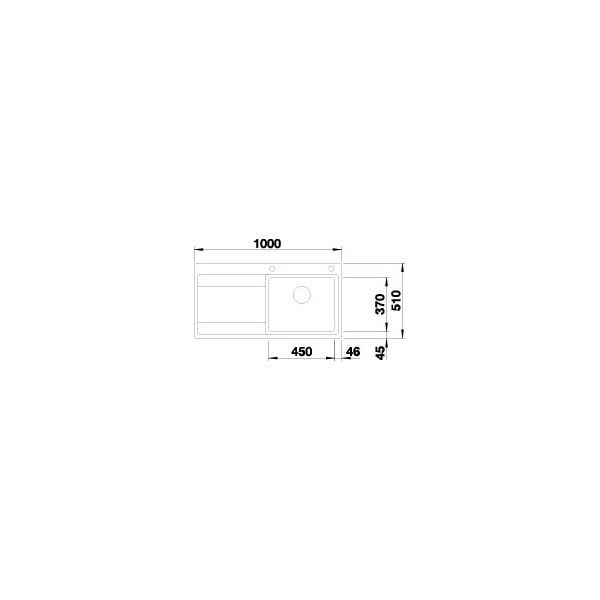 BLANCO DIVON II 5 S-IF Becken links