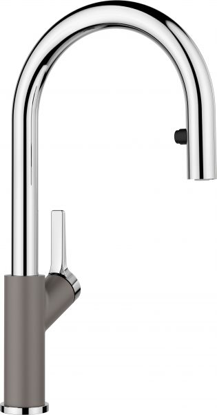BLANCO CARENA-S Vario vulkangrau/chrom 526930