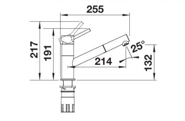 BLANCO KANO-S anthrazit/chrom 527649 Niederdruck