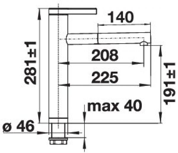 BLANCO LINEE-S softweiß/chrom 526957