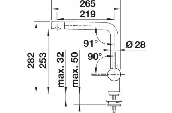 BLANCO LINUS satin platinum 527698