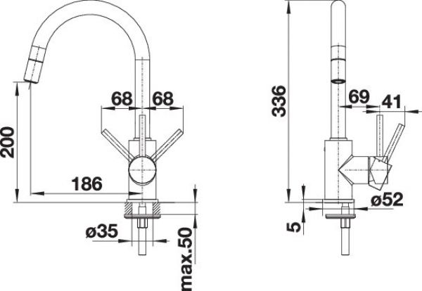 BLANCO MIDA-S vulkangrau 526967