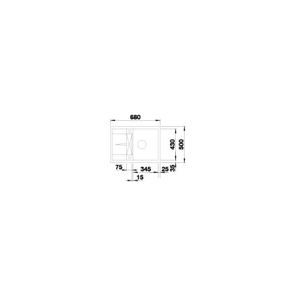 BLANCO METRA 45 S Compact reversibel anthrazit