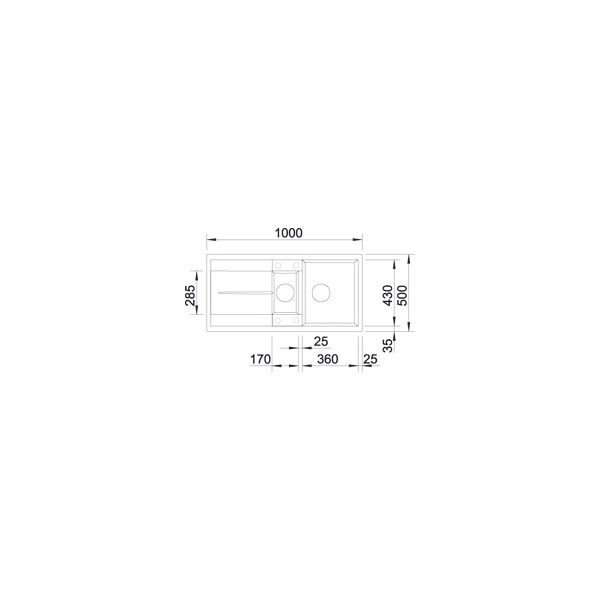 BLANCO METRA 6 S reversibel anthrazit