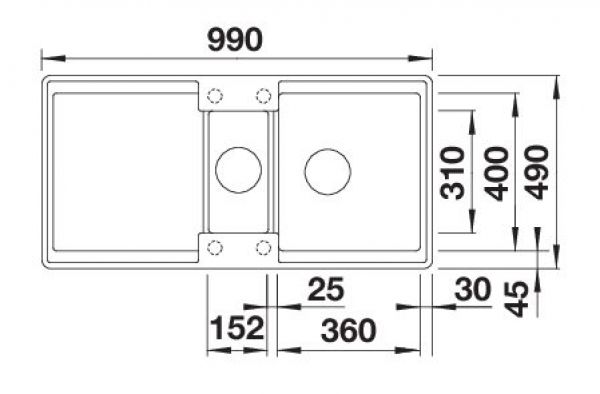 BLANCO ADIRA 6 S-F anthrazit 527610