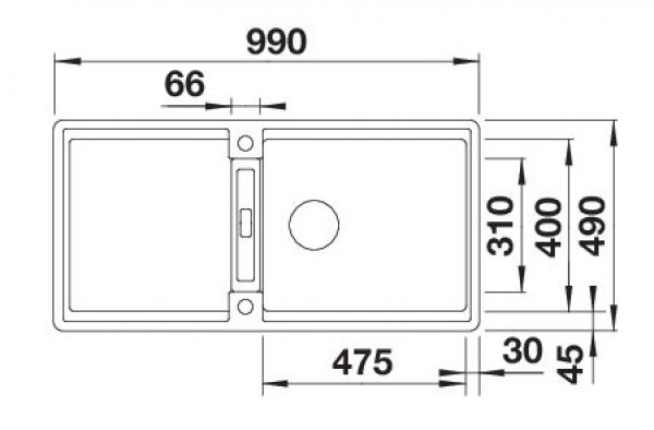 BLANCO ADIRA XL 6 S-F anthrazit 527626