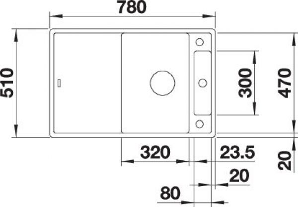 BLANCO AXIA III 45 S softweiß 527036