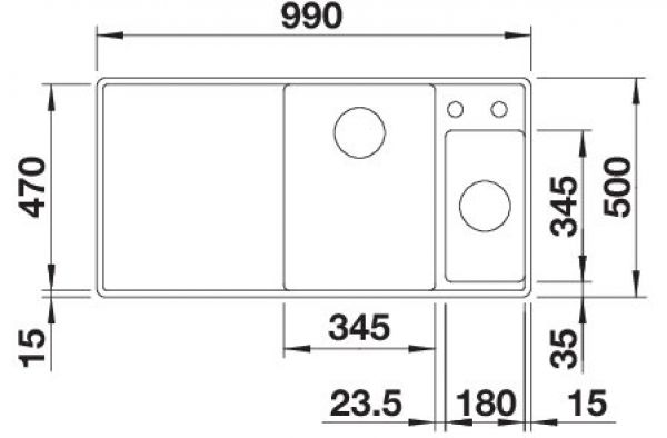 BLANCO AXIA III 6 S-F vulkangrau 527233