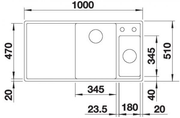BLANCO AXIA III 6 S vulkangrau 527227