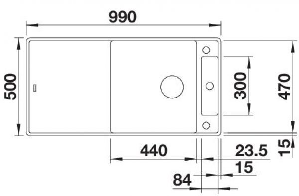 BLANCO AXIA III XL 6 S-F vulkangrau 527237