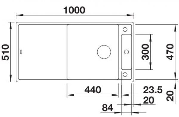 BLANCO AXIA III XL 6 S vulkangrau 527235