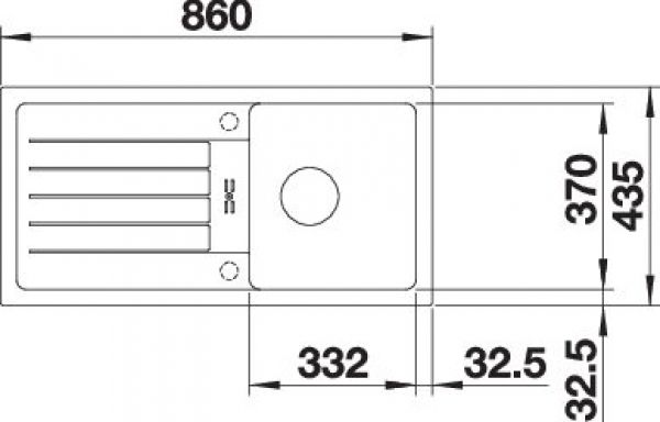 BLANCO FAVUM 45 S vulkangrau 527266