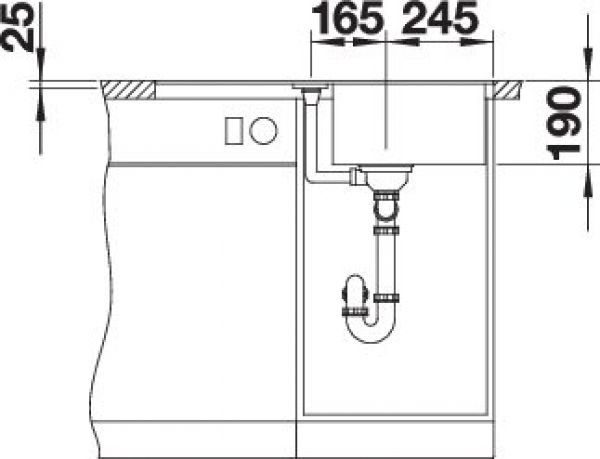 BLANCO METRA 45 S-F vulkangrau 527290