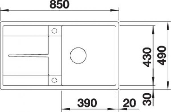 BLANCO METRA 5 S-F vulkangrau 527294