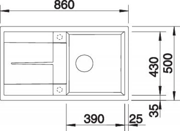 BLANCO METRA 5 S vulkangrau 527292