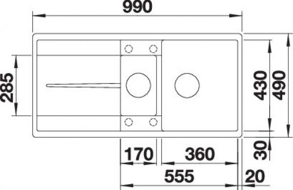 BLANCO METRA 6 S-F vulkangrau 527301