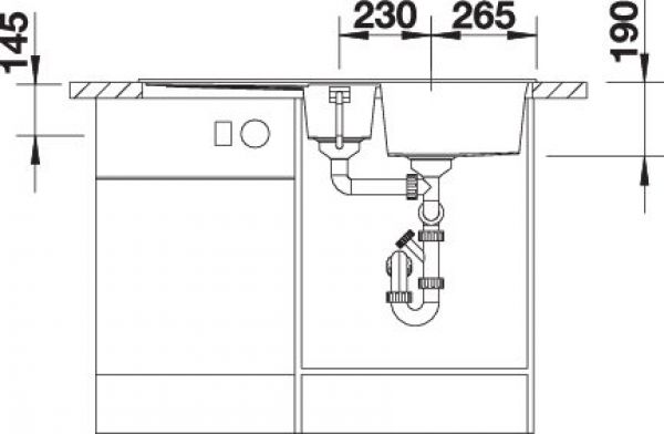 BLANCO METRA 6 S vulkangrau 527299