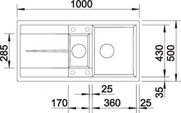 BLANCO METRA 6 S vulkangrau 527299