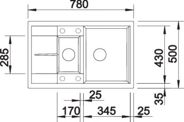 BLANCO METRA 6 S Compact vulkangrau 527297