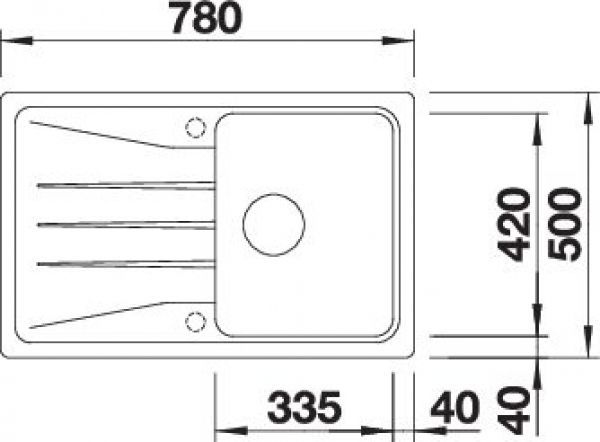 BLANCO SONA 45 S softweiß 527149