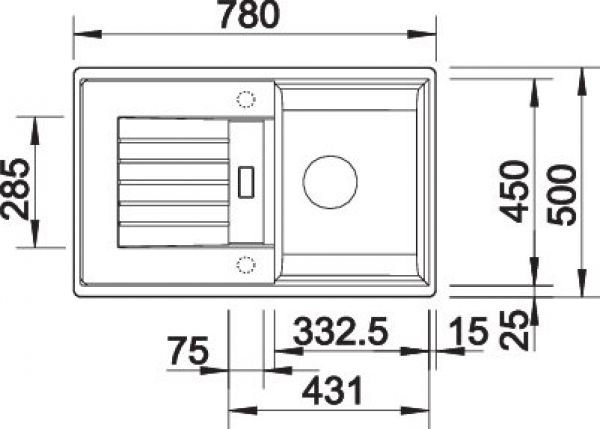 BLANCO ZIA 45 S vulkangrau 527382