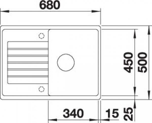 BLANCO ZIA 45 S Compact vulkangrau 527379