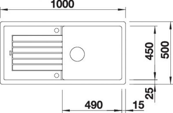 BLANCO ZIA XL 6 S vulkangrau 527399