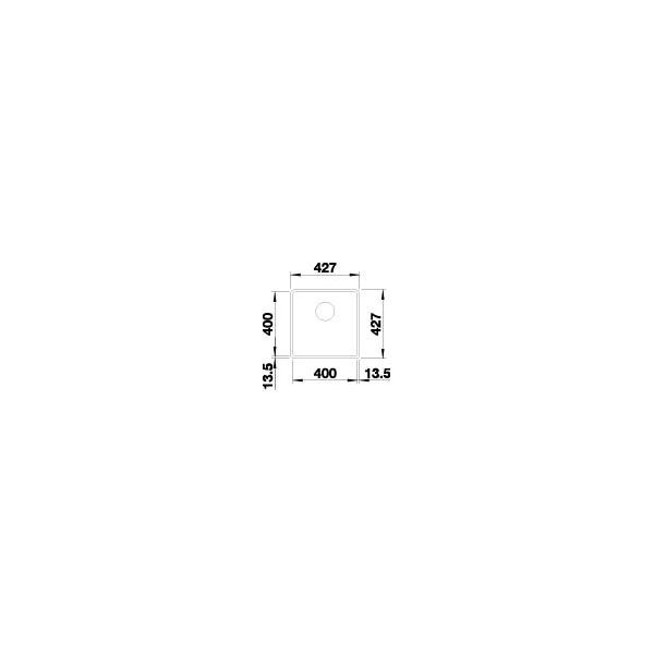 BLANCO SUBLINE 400-F  anthrazit